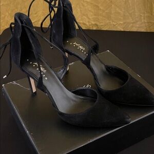 SCHUTZ Black Lace-Up Heels